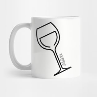 Hashtag No Filter Wine Glass and Logo - black Mug